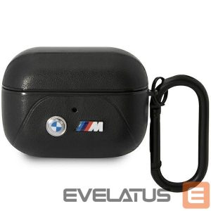 Чехол на заднюю панель BMW  BMW BMAP22PVTK AirPods Pro cover black/black Leather Curved Line 