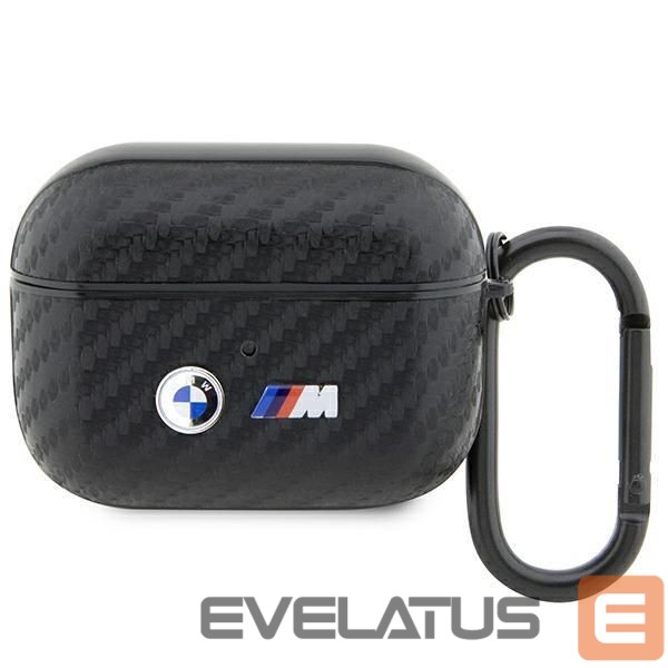 Чехол на заднюю панель BMW BMW BMAPWMPUCA2 AirPods Pro cover black/black Carbon Double Metal Logo