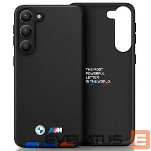 Чехол на заднюю панель BMW  Case BMW BMHCSA5422PTDK A54 black/black Leather Stamp Tricolor 