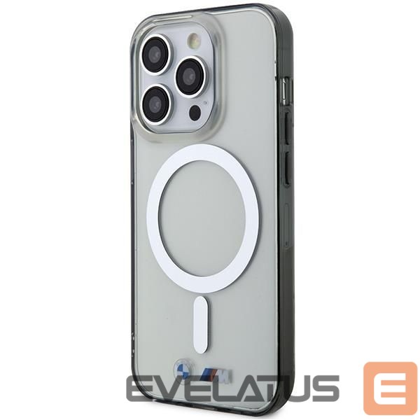 Чехол на заднюю панель BMW Case BMW BMHMP14LHCRS iPhone 14 Pro 6.1" transparent hardcase Silver Ring MagSafe