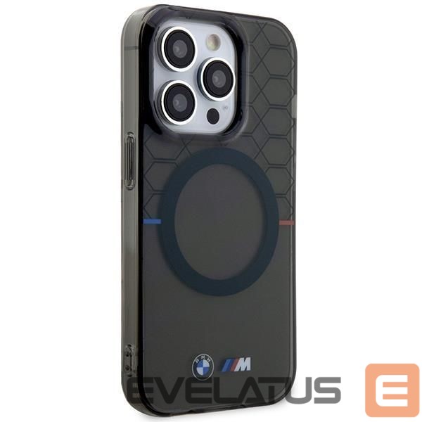 Чехол на заднюю панель BMW Case BMW BMHMP14LHGPK iPhone 14 Pro 6.1" Grey/Grey Pattern MagSafe