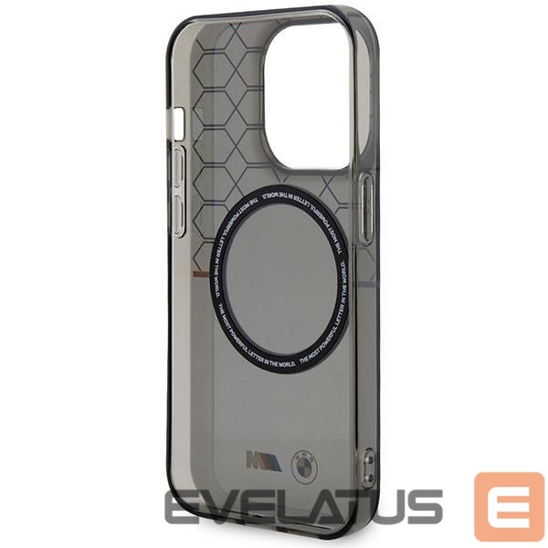 Чехол на заднюю панель BMW Case BMW BMHMP14LHGPK iPhone 14 Pro 6.1" Grey/Grey Pattern MagSafe