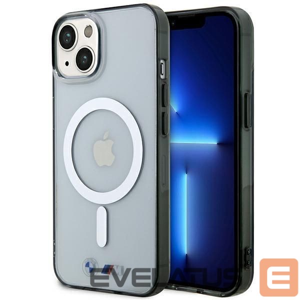 Чехол на заднюю панель BMW BMW BMHMP14SHCRS iPhone 14 6.1" case transparent hardcase Silver Ring MagSafe