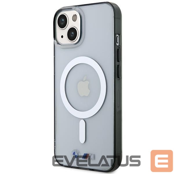 Чехол на заднюю панель BMW BMW BMHMP14SHCRS iPhone 14 6.1" case transparent hardcase Silver Ring MagSafe