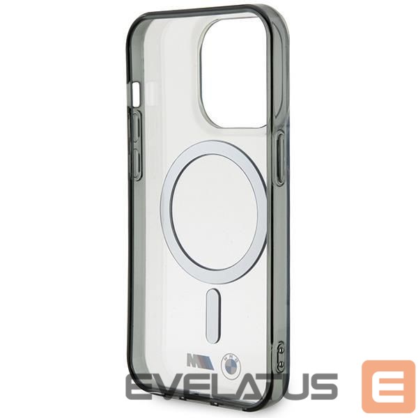 Чехол на заднюю панель BMW Case BMW BMHMP14XHCRS iPhone 14 Pro Max 6.7" transparent hardcase Silver Ring MagSafe