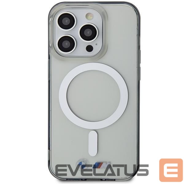 Чехол на заднюю панель BMW Case BMW BMHMP14XHCRS iPhone 14 Pro Max 6.7" transparent hardcase Silver Ring MagSafe