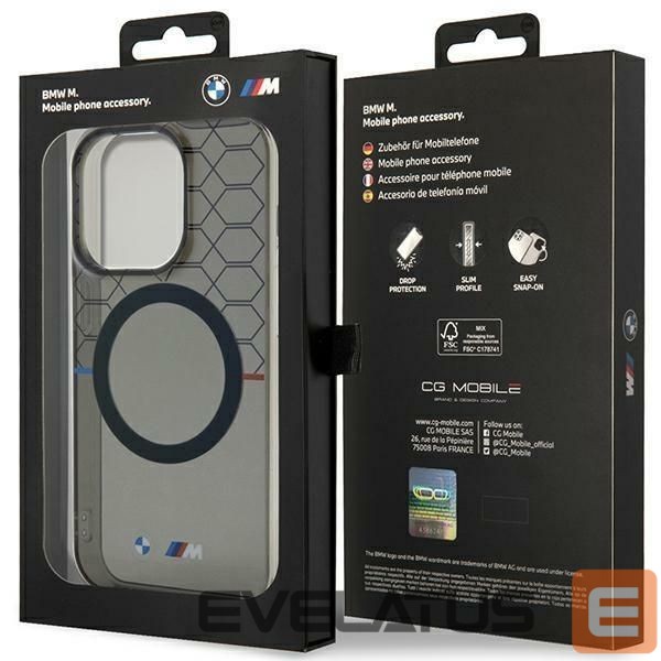 Чехол на заднюю панель BMW Case BMW BMHMP14XHGPK iPhone 14 Pro Max 6.7" grey/grey hardcase Pattern MagSafe