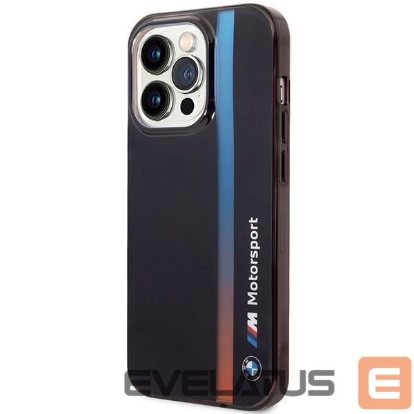 Чехол на заднюю панель BMW Case BMW BMHCP14L22HVGV iPhone 14 Pro 6.1" black/black IML Tricolor Stripe
