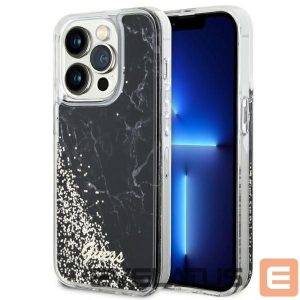 Чехол на заднюю панель Guess  Guess GUHCP14LLCSGSGK iPhone 14 Pro 6.1" black/black hardcase Liquid Glitter Marble