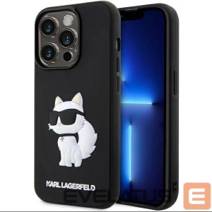 Чехол на заднюю панель Karl Lagerfeld  Karl Lagerfeld KLHCP14L3DRKHNK iPhone 14 Pro 6.1" black/black hardcase Rubber Choupette 3D 