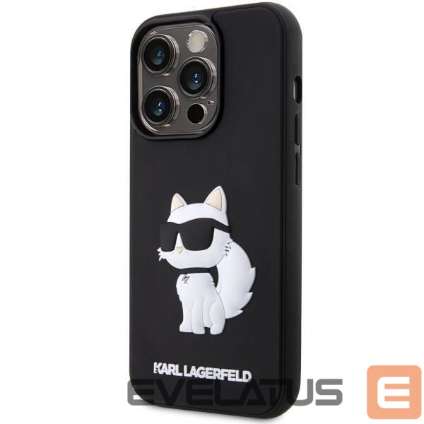 Чехол на заднюю панель Karl Lagerfeld Karl Lagerfeld KLHCP14L3DRKHNK iPhone 14 Pro 6.1" black/black hardcase Rubber Choupette 3D