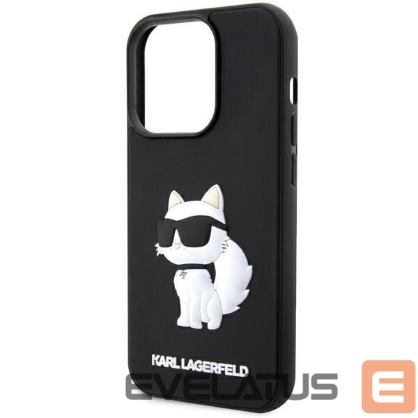 Чехол на заднюю панель Karl Lagerfeld Karl Lagerfeld KLHCP14L3DRKHNK iPhone 14 Pro 6.1" black/black hardcase Rubber Choupette 3D