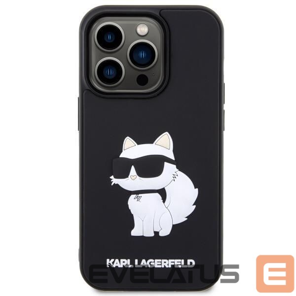 Чехол на заднюю панель Karl Lagerfeld Karl Lagerfeld KLHCP14L3DRKHNK iPhone 14 Pro 6.1" black/black hardcase Rubber Choupette 3D