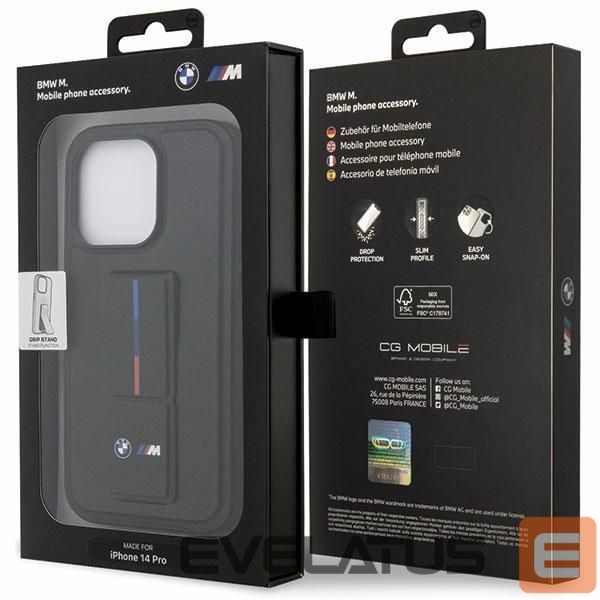 Чехол на заднюю панель BMW Case BMW BMHCP14X22GSLK iPhone 14 Pro Max 6.7" black/black hardcase Grip Hot Stamp