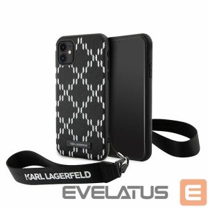 Чехол на заднюю панель Karl Lagerfeld  Karl Lagerfeld KLHCN61SAKLMBSK iPhone 11 / Xr 6.1" black/black hardcase Monogram Losange Saffiano 