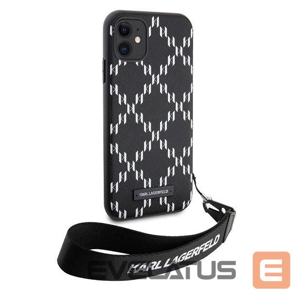 Чехол на заднюю панель Karl Lagerfeld Karl Lagerfeld KLHCN61SAKLMBSK iPhone 11 / Xr 6.1" black/black hardcase Monogram Losange Saffiano