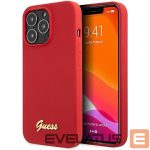 Чехол на заднюю панель Guess  Guess GUHCP13XLSLMGRE iPhone 13 Pro Max 6.7" red/burgundy hard case Silicone Vintage Gold Logo