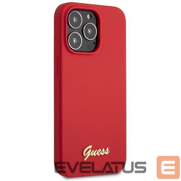 Чехол на заднюю панель Guess Guess GUHCP13XLSLMGRE iPhone 13 Pro Max 6.7" red/burgundy hard case Silicone Vintage Gold Logo