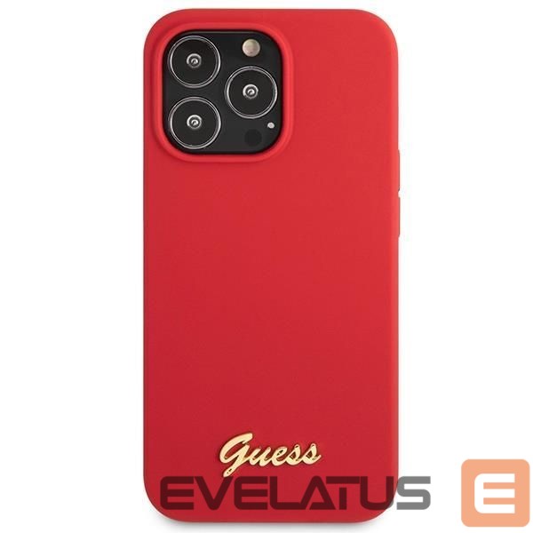 Чехол на заднюю панель Guess Guess GUHCP13XLSLMGRE iPhone 13 Pro Max 6.7" red/burgundy hard case Silicone Vintage Gold Logo