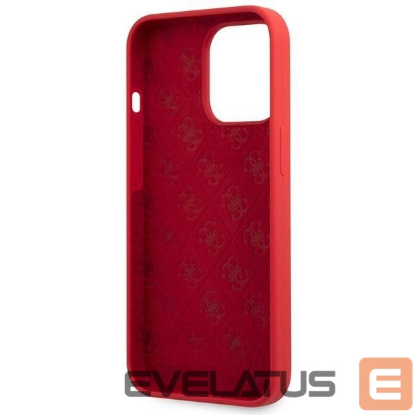 Чехол на заднюю панель Guess Guess GUHCP13XLSLMGRE iPhone 13 Pro Max 6.7" red/burgundy hard case Silicone Vintage Gold Logo