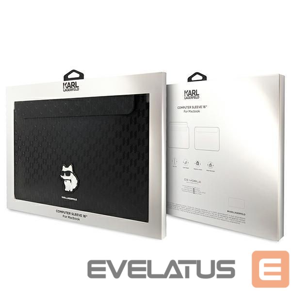 Чехол на заднюю панель Karl Lagerfeld Karl Lagerfeld Saffiano Monogram Choupette case for a 16" laptop - black