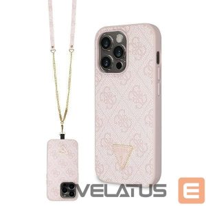 Чехол на заднюю панель Guess  Guess GUHCP14LP4TDSCPP case for iPhone 14 Pro - pink Crossbody 4G Metal Logo 