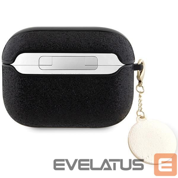 Чехол на заднюю панель Guess Guess GUAP2PGEHCDK case for AirPods Pro 2 cover - black Fixed Glitter Heart Diamond Charm