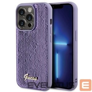Чехол на заднюю панель Guess  Guess Sequin Script Metal case for iPhone 15 Pro Max - purple