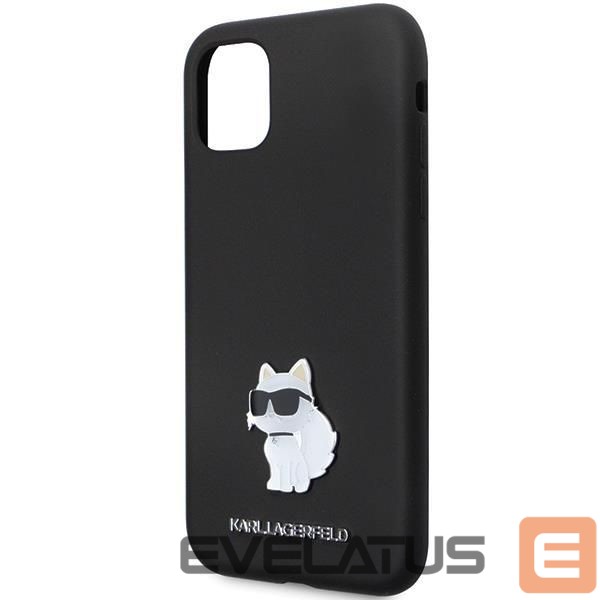 Чехол на заднюю панель Karl Lagerfeld Karl Lagerfeld KLHCN61SMHCNPK case for iPhone 11 / Xr - black Silicone C Metal Pin