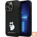 Чехол на заднюю панель Karl Lagerfeld  Karl Lagerfeld KLHCP14LSMHCNPK case for iPhone 14 Pro - black Silicone C Metal Pin 