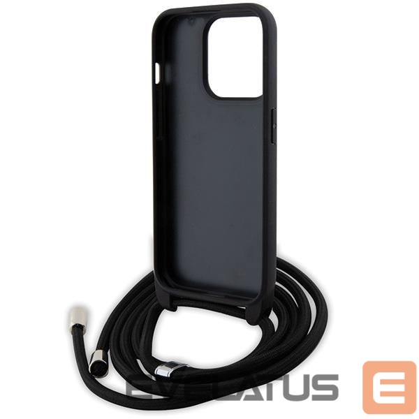 Чехол на заднюю панель Karl Lagerfeld Karl Lagerfeld Crossbody Saffiano Metal Pin Karl & Choupette case for iPhone 15 Pro - black