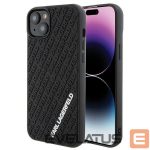 Чехол на заднюю панель Karl Lagerfeld  Karl Lagerfeld 3D Rubber Multi Logo case for iPhone 15 Plus - black 