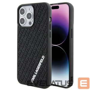Чехол на заднюю панель Karl Lagerfeld  Karl Lagerfeld 3D Rubber Multi Logo case for iPhone 15 Pro Max - black 