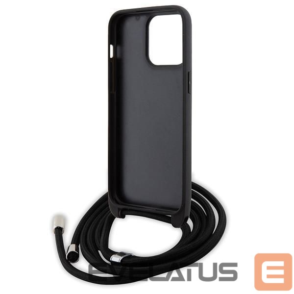 Чехол на заднюю панель Karl Lagerfeld Karl Lagerfeld Crossbody Saffiano Metal Pin Karl & Choupette Case for iPhone 15 Pro Max - Black