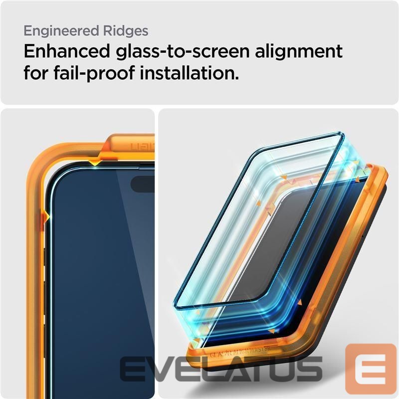 Защитное стекло Spigen - Spigen ALM Glass FC tempered glass for iPhone 15 Plus - black 2 pcs.