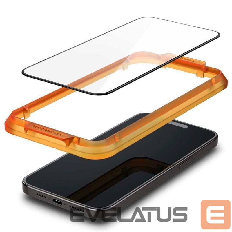 Защитное стекло Spigen - Spigen ALM Glass FC tempered glass for iPhone 15 Plus - black 2 pcs.