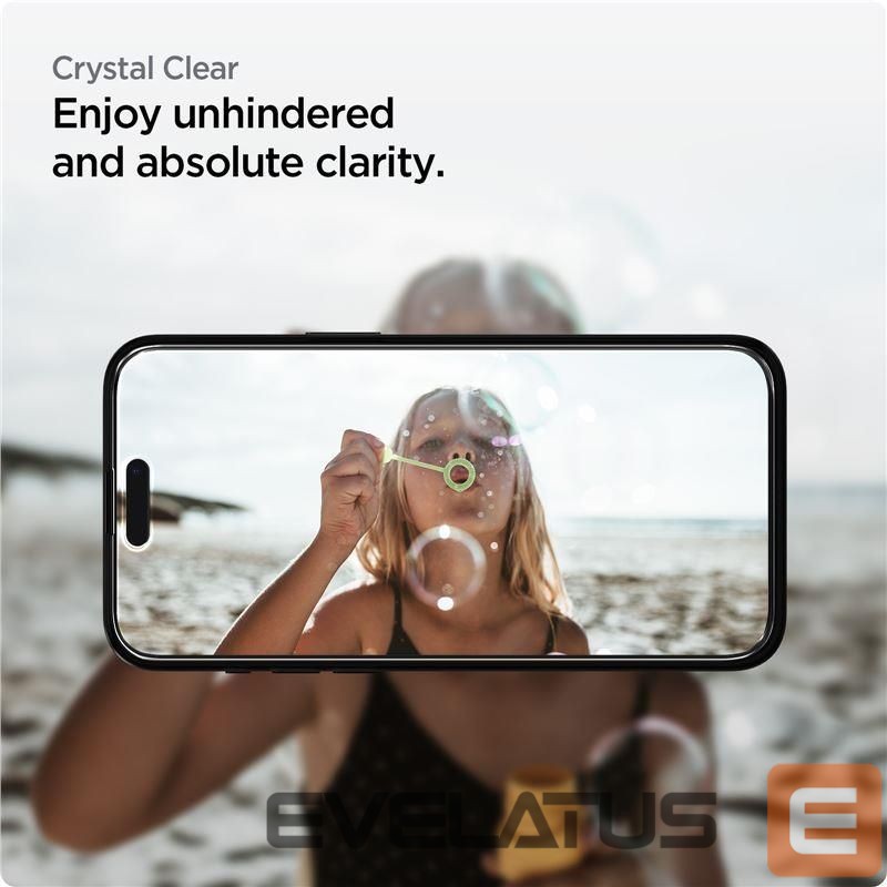 Защитное стекло Spigen - Spigen ALM Glass FC tempered glass for iPhone 15 Plus - black 2 pcs.