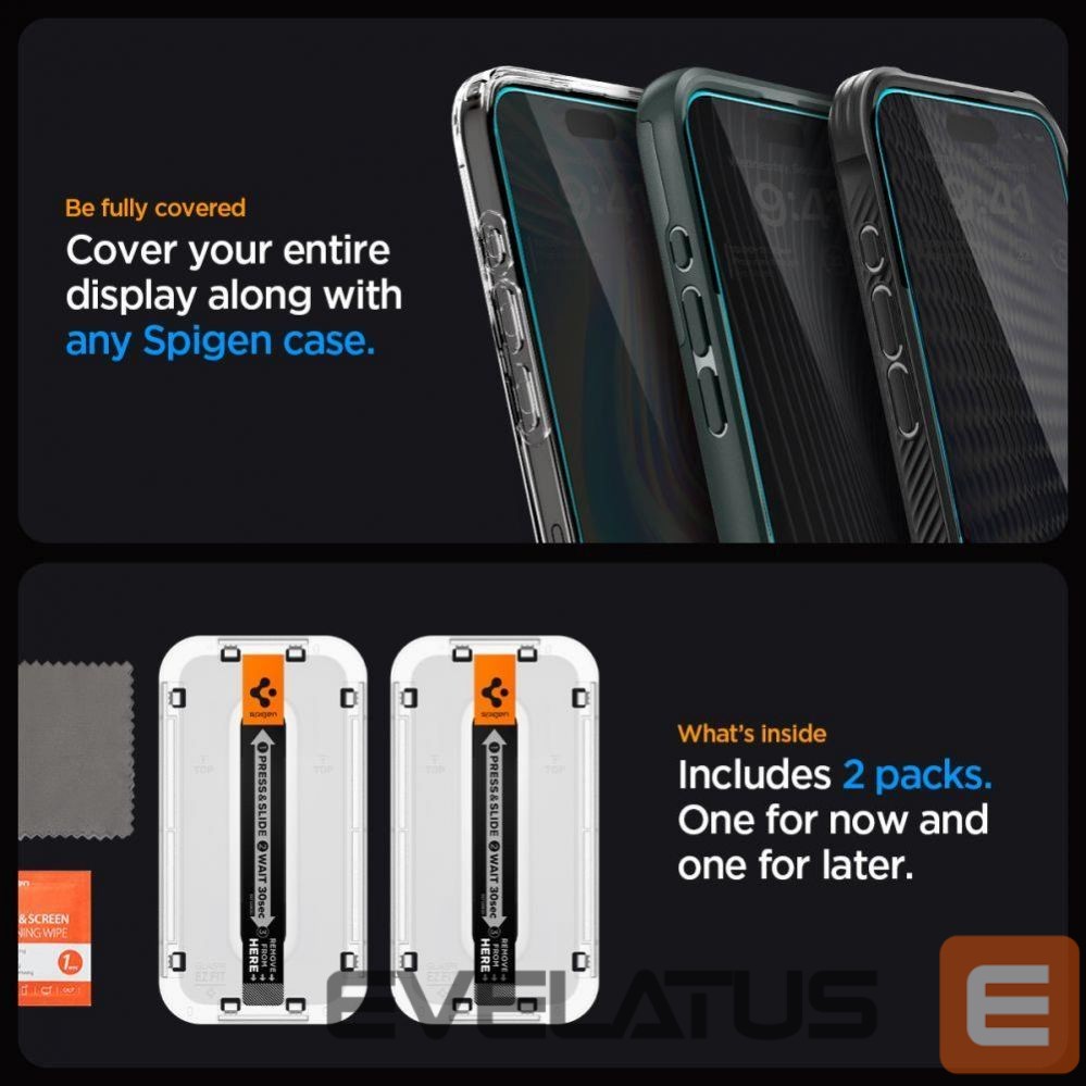 Защитное стекло Spigen 2