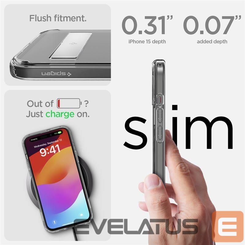 Чехол на заднюю панель Spigen Transparent || Black