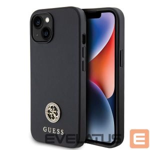Чехол на заднюю панель Guess  Guess GUHCP15MPS4DGPK iPhone 15 Plus 6.7" black/black hardcase Strass Metal Logo