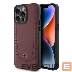 Чехол на заднюю панель Mercedes-Benz  Mercedes MEHCP15LARMRE iPhone 15 Pro 6.1" red/red hardcase Leather Urban Bengale 