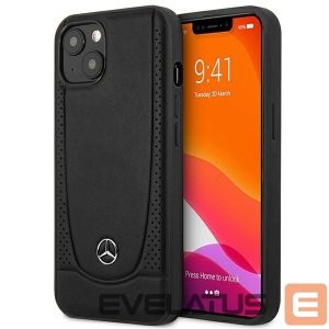 Чехол на заднюю панель Mercedes-Benz  Mercedes MEHCP15MARMBK iPhone 15 Plus 6.7" black/black hardcase Leather Urban 