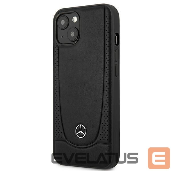 Чехол на заднюю панель Mercedes-Benz Mercedes MEHCP15MARMBK iPhone 15 Plus 6.7" black/black hardcase Leather Urban