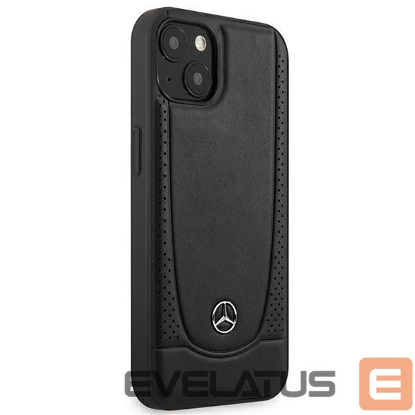Чехол на заднюю панель Mercedes-Benz Mercedes MEHCP15MARMBK iPhone 15 Plus 6.7" black/black hardcase Leather Urban
