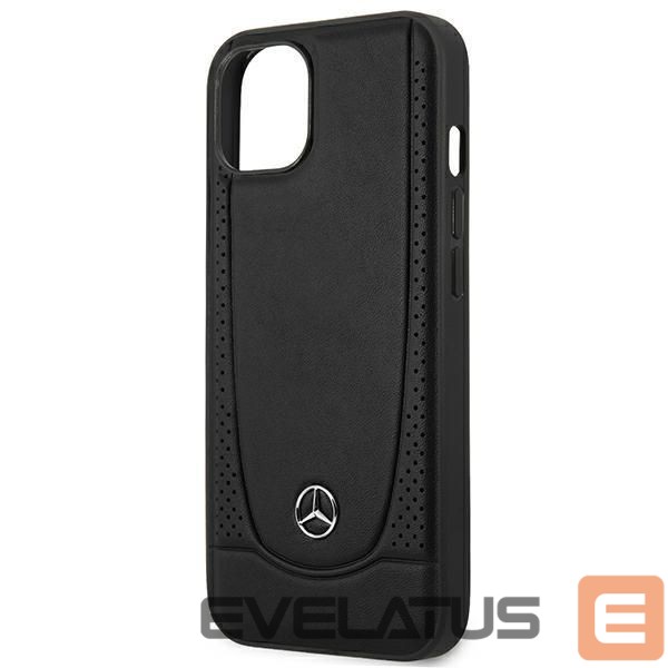 Чехол на заднюю панель Mercedes-Benz Mercedes MEHCP15MARMBK iPhone 15 Plus 6.7" black/black hardcase Leather Urban