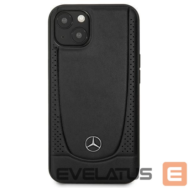 Чехол на заднюю панель Mercedes-Benz Mercedes MEHCP15MARMBK iPhone 15 Plus 6.7" black/black hardcase Leather Urban