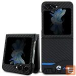 Чехол на заднюю панель BMW  BMW Leather Carbon case for Samsung Galaxy Z Flip 5 - black 