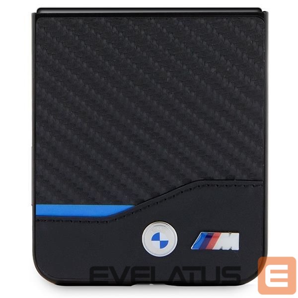 Чехол на заднюю панель BMW BMW Leather Carbon case for Samsung Galaxy Z Flip 5 - black