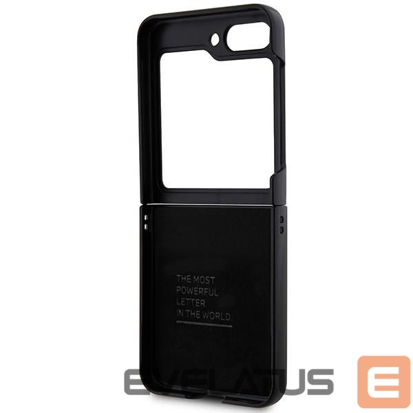 Чехол на заднюю панель BMW BMW Leather Carbon case for Samsung Galaxy Z Flip 5 - black