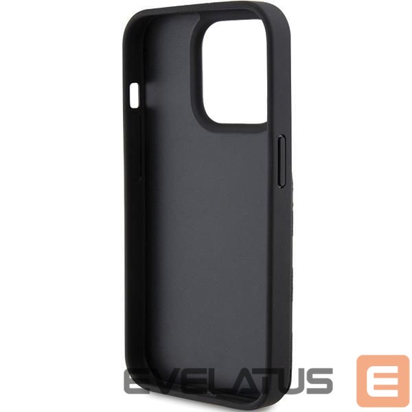 Чехол на заднюю панель Karl Lagerfeld Karl Lagerfeld Saffiano Cardslots and Stand Monogram Choupette Case for iPhone 15 Pro - Black